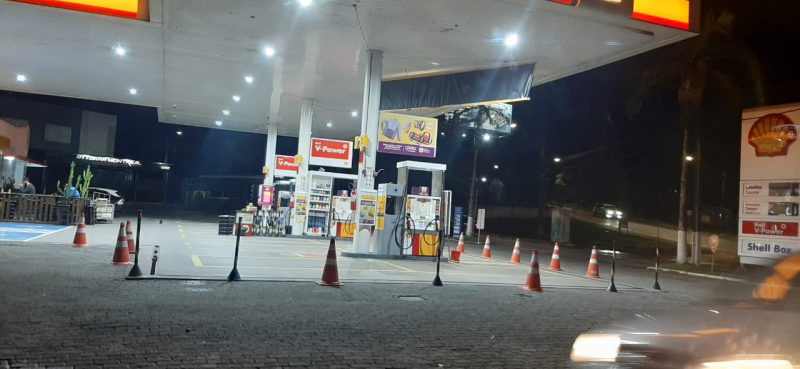 Posto Zandon&aacute; na noite desta ter&ccedil;a-feira – Foto: Darlene Martins/NDTV Record Joinville