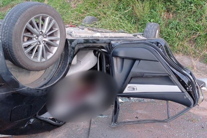 Acidente aconteceu no fim da tarde de ter&ccedil;a-feira (22), na SC-418 – Foto: Bombeiros Militares/Divulga&ccedil;&atilde;o/ND