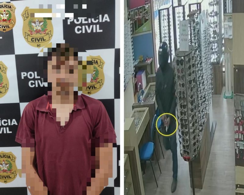 Homem suspeito de assalto a relojoaria &eacute; preso em Timb&oacute; – Foto: Divulga&ccedil;&atilde;o/Pol&iacute;cia Civil/ND