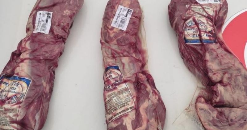 Homens alegaram que carnes roubadas seriam para “churrasquinho” – Foto: PM/Reprodu&ccedil;&atilde;o/ND