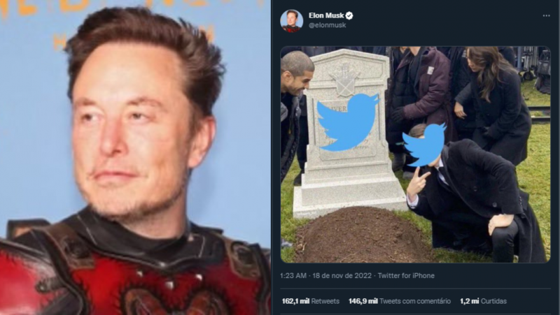 Elon Musk satiriza fim do Twitter e comunidade n&atilde;o perdoa – Foto: @elonmusk/Twitter/Reprodu&ccedil;&atilde;o/ND