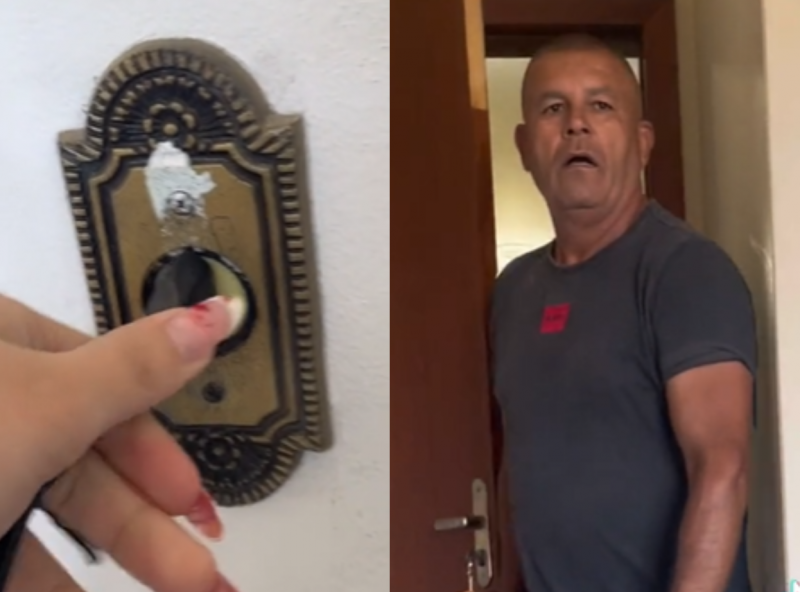 Av&ocirc; se desespera com pegadinha feita pela neta no Tiktok – Foto: @mariiasllv/TikTok/Reprodu&ccedil;&atilde;o/ND