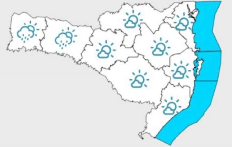 Domingo (20) ser&aacute; de sol com nuvens em Santa Catarina – Foto: Defesa Civil SC