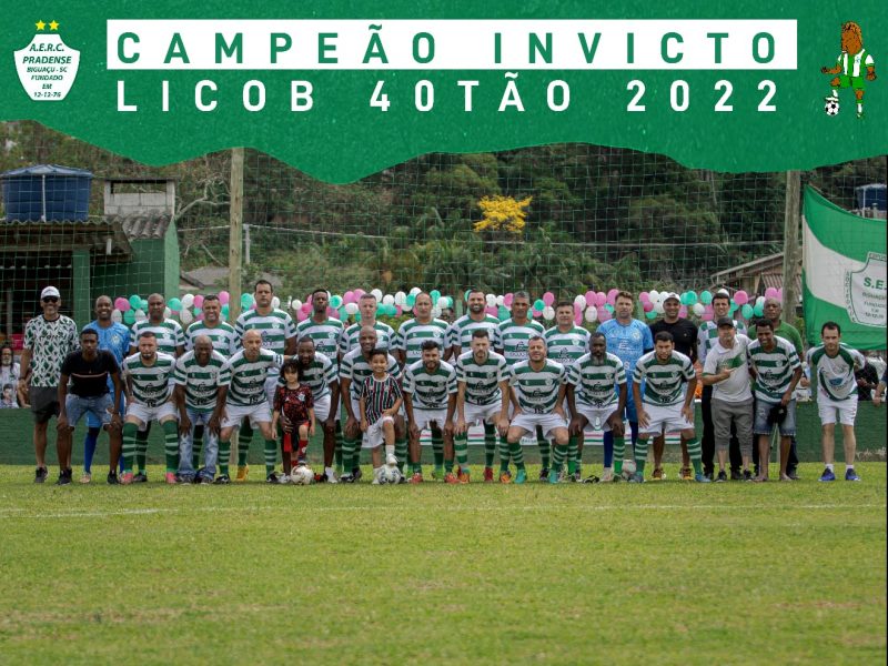 Pradense campe&atilde;o invicto do 40t&atilde;o de Bigua&ccedil;u – Foto: L3/design/Rodrigo/divulga&ccedil;&atilde;o