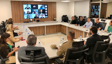 Gabinete de crise esteve reunido nesta ter&ccedil;a-feira (1&ordm;) – Foto: MPSC/Divulga&ccedil;&atilde;o/ND