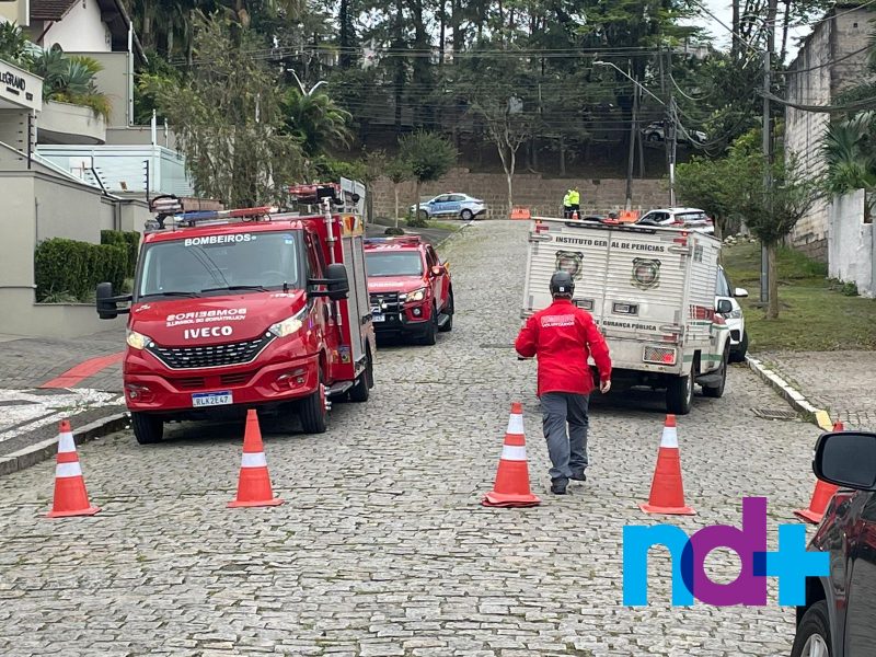Idosa morreu durante inc&ecirc;ndio em lar de idosos em Joinville – Foto: Felipe Bambace/NDTV