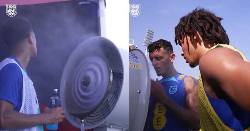 Jogadores da Inglaterra sofrem com forte calor no Catar