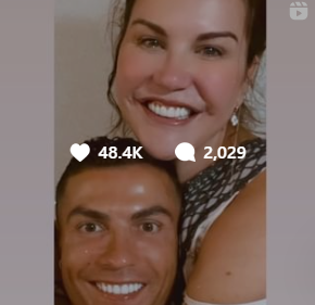 K&aacute;tia &eacute; a irm&atilde; mais agarrada com CR7 – Foto: Instagram