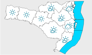 Na sexta-feira (25), o clima ser&aacute; mais &uacute;mido e com maior presen&ccedil;a de nuvens no Estado. – Foto: Defesa Civil/Divulga&ccedil;&atilde;o/ND