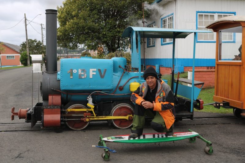 Marcelo Gerv&aacute;sio: criador do Skatrem j&aacute; deu a volta ao mundo de skate – Foto: divulga&ccedil;&atilde;o