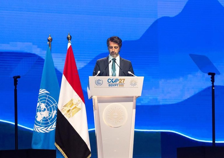 Ministro do Meio Ambiente discursa durante a COP27 – Foto: Minist&eacute;rio do Meio Ambiente/Divulga&ccedil;&atilde;o/ND
