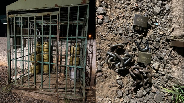 A pol&iacute;cia desconfiou do carro e descobriu 14 botij&otilde;es de g&aacute;s. &mdash; Foto: Pol&iacute;cia Militar/ND