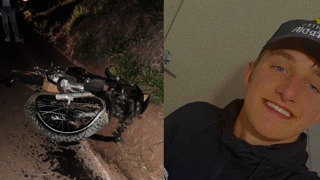 O jovem morreu ap&oacute;s a colis&atilde;o entre a motocicleta e um caminh&atilde;o. &mdash; Foto: Pol&iacute;cia Militar/Internet/Reprodu&ccedil;&atilde;o/ND