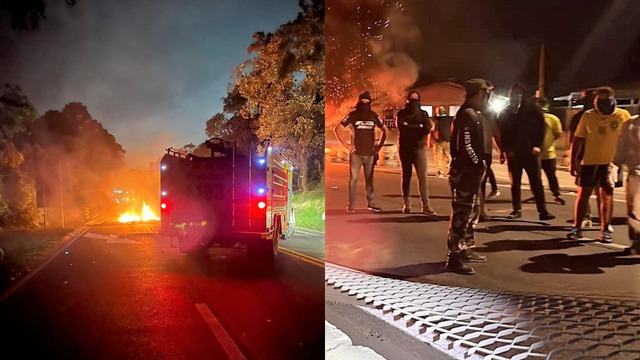 A PRF liberou dezenas de bloqueios neste fim de semana em Santa Catarina. &mdash; Foto: Pol&iacute;cia Rodovi&aacute;ria Federal/Reprodu&ccedil;&atilde;o/ND