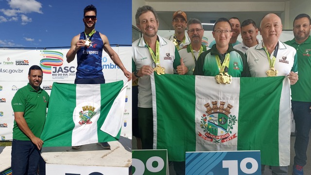 Chapec&oacute; conquistou mais duas medalhas de ouro no JASC. &mdash; Foto: Prefeitura de Chapec&oacute;/Arquivo Pessoal/ND