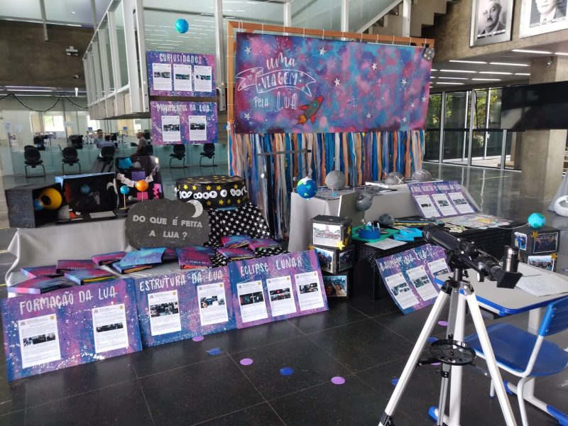 Estudantes criam mostra com trabalhos de curiosidades sobre o Universo – Foto: Prefeitura de Crici&uacute;ma/Divulga&ccedil;&atilde;o/ND