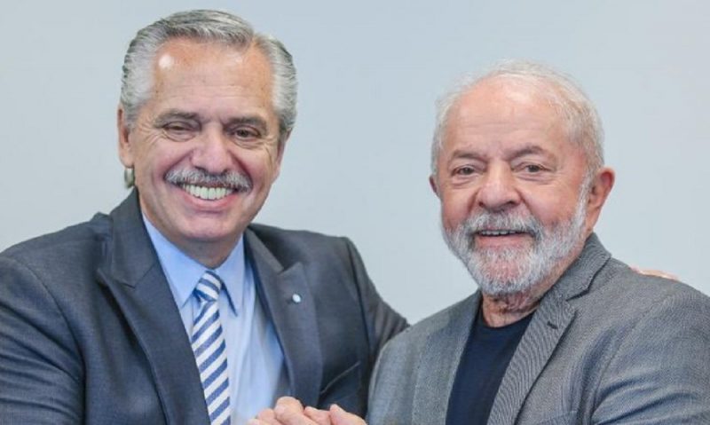 Alberto Fern&aacute;ndez, presidente da Argentina, e Lula ter&atilde;o reuni&atilde;o em Buenos Aires nesta segunda (23) – Foto: Ricardo Stuckert/Twitter