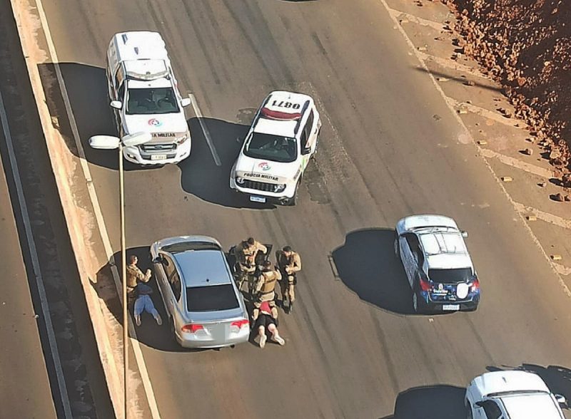 Policiais prendem homem em rodovia de Chapec&oacute; neste s&aacute;bado (19) – Foto: SAER/Divulga&ccedil;&atilde;o