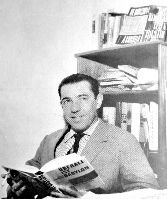 Guido Wilmar Sassi em S&atilde;o Paulo, na editora Boa Leitura, quando lan&ccedil;a o livro &ldquo;S&atilde;o Miguel&rdquo;, em 1962 – Foto: Reprodu&ccedil;&atilde;o/ND