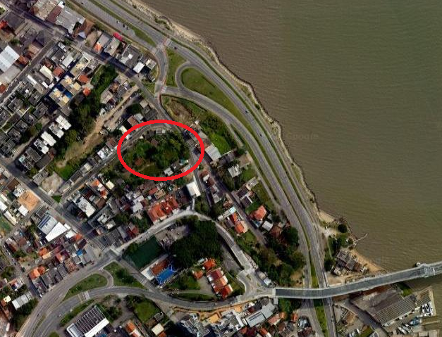 S&iacute;tio Arqueol&oacute;gico fica no Estreito, pr&oacute;ximo &agrave; Ponte Herc&iacute;lio Luz – Foto: Reprodu&ccedil;&atilde;o/Google Maps/ND