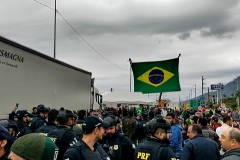 Situa&ccedil;&atilde;o em Palho&ccedil;a nesta manh&atilde; de ter&ccedil;a-feira – Foto: Paulo Mueller/NDTV