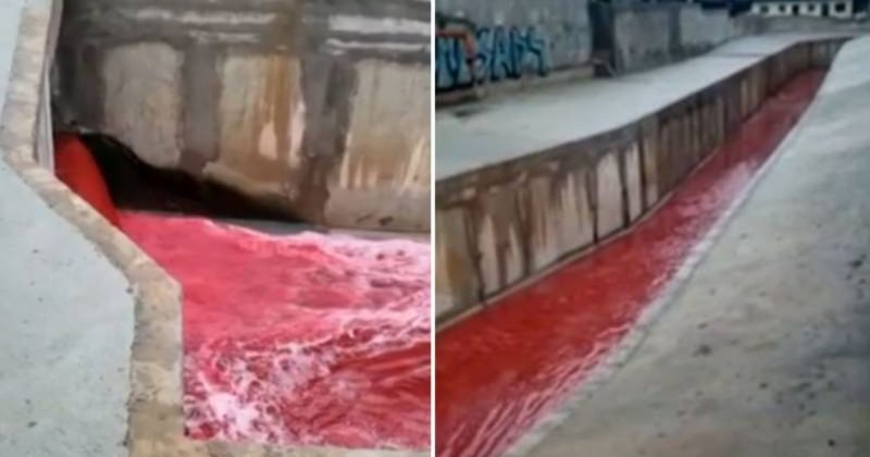 &Aacute;gua vermelha mobilizou institui&ccedil;&otilde;es ambientais – Foto: Reprodu&ccedil;&atilde;o