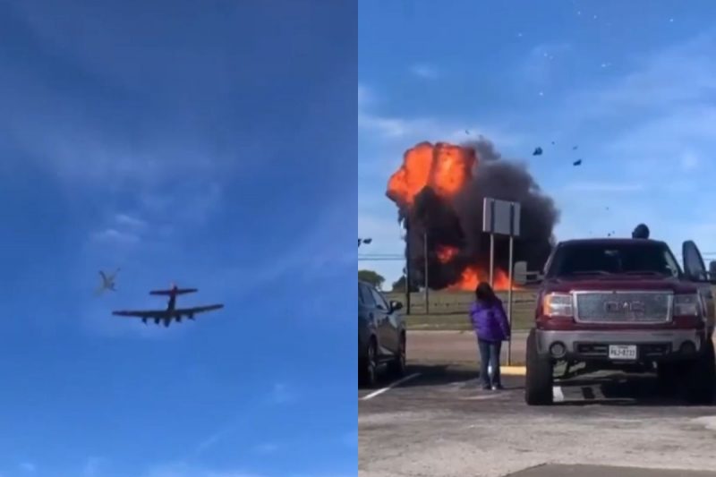 P&uacute;blico que estava no local registrou o momento do acidente – Foto: Internet/Reprodu&ccedil;&atilde;o/ND