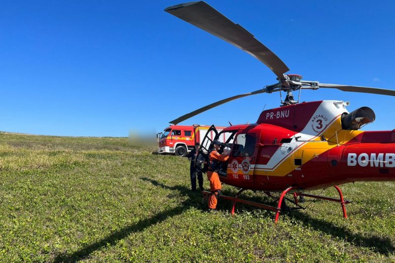 Homem não resistiu e morreu no local do acidente &#8211; Foto: Corpo de Bombeiros Militar/Divulgação