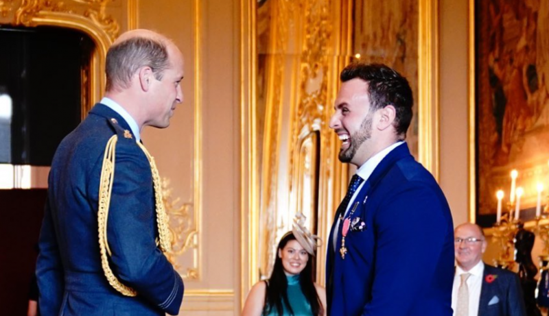 Pr&iacute;ncipe William, &agrave; esquerda, gerou pol&ecirc;mica na Copa do Mundo – Foto: Twitter