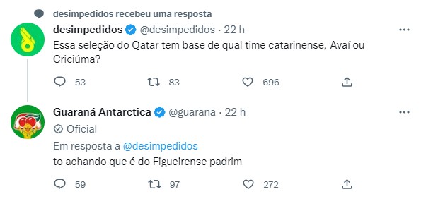 Perfil oficial do Guaraná Antarctica tira onda com o Figueirense na web