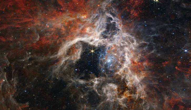 Another James Webb Infrared Achievement: Tarantula Nebula, a star-forming region never seen before, showing thousands of young stars for the first time - Photo: Reproduction/NASA/ESA/CSA