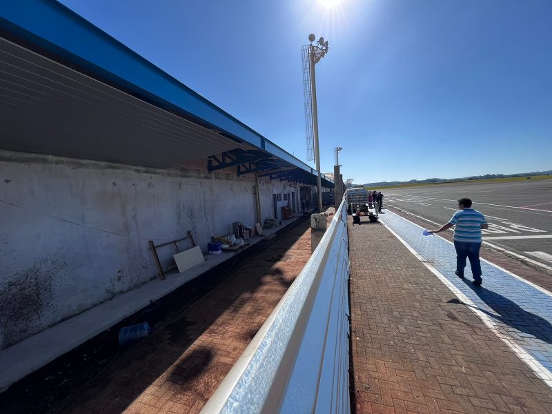 Empresa anuncia conclus&atilde;o de obras do Aeroporto de Chapec&oacute;, mas ambientes ainda est&atilde;o incompletos