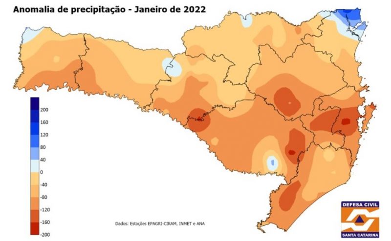 Regi&atilde;o pr&oacute;xima do Paran&aacute; registrou o maior acumulado de chuva no m&ecirc;s de janeiro de 2022 – Foto: DCSC/Divulga&ccedil;&atilde;o/ND