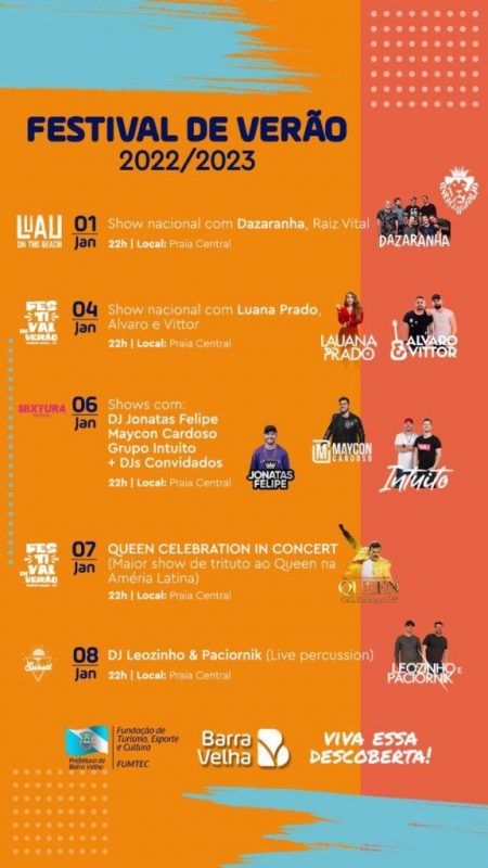 Programa&ccedil;&atilde;o de ver&atilde;o Barra Velha – Foto: Prefeitura de Barra Velha/Divulga&ccedil;&atilde;o/ND