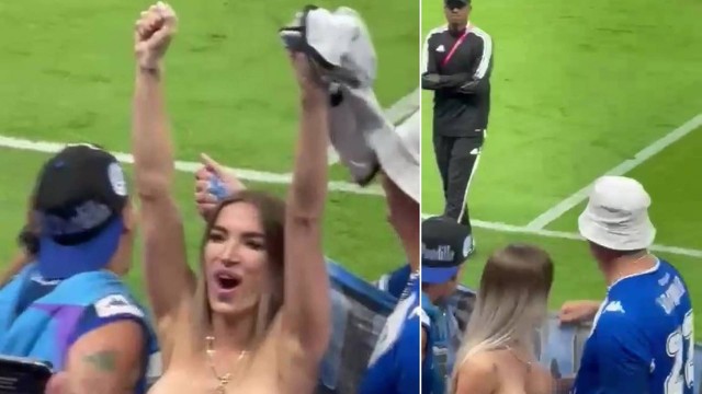 Argentinas que fizeram topless ao final da Copa do Mundo – Foto: Divulga&ccedil;&atilde;o/ND