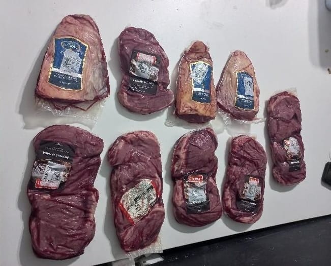 Amigas furtam R$ 600 de carne para passar fim de ano – Foto: Pol&iacute;cia Militar/Reprodu&ccedil;&atilde;o