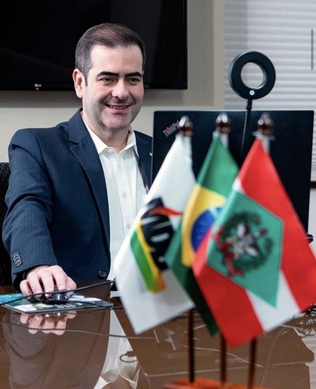 Deputado federal e presidente do MDB em Santa catarina, Carlos Chiodini cumpre roteiro na regi&atilde;o sul – Foto: Divulga&ccedil;&atilde;o Internet