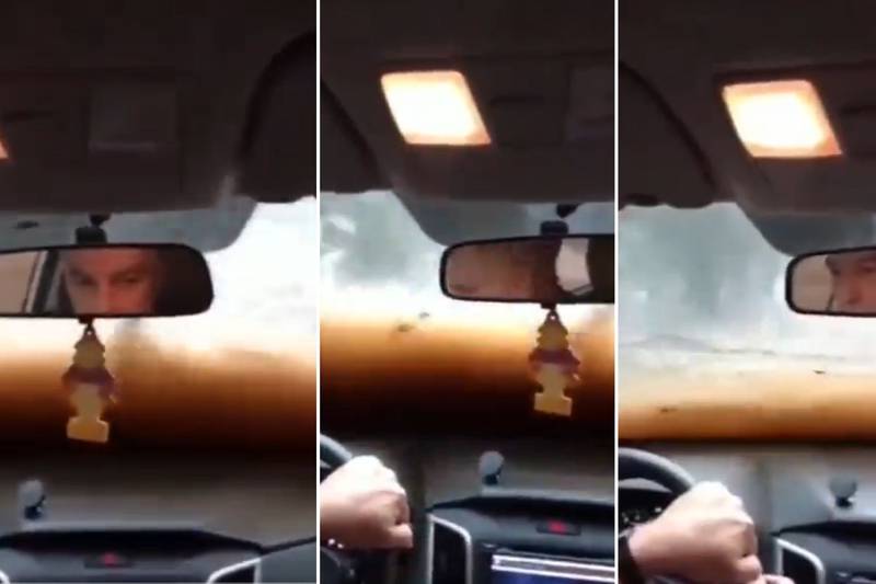 Desespero tomou conta de fam&iacute;lia dentro de carro quase coberto por enchente em raz&atilde;o das chuvas – Foto: Reprodu&ccedil;&atilde;o