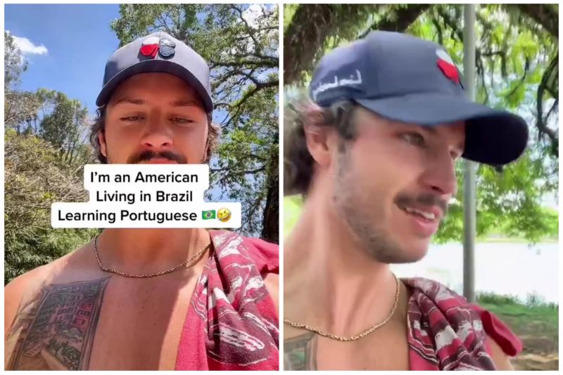 Durante sua estadia em Florian&oacute;polis, o jovem Brian Luebben al&eacute;m de se divertir fez amigos – Foto: Redes Sociais/Divulga&ccedil;&atilde;o/ND