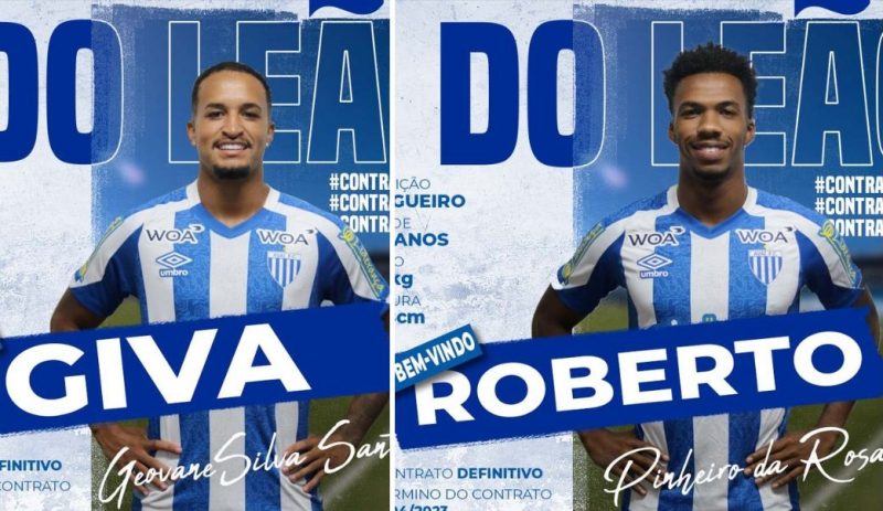 Giva Santos e Roberto são os dois primeiros reforços do Avaí para a temporada