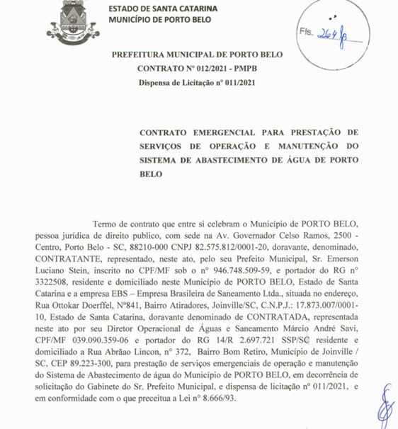 contrato com a serrana