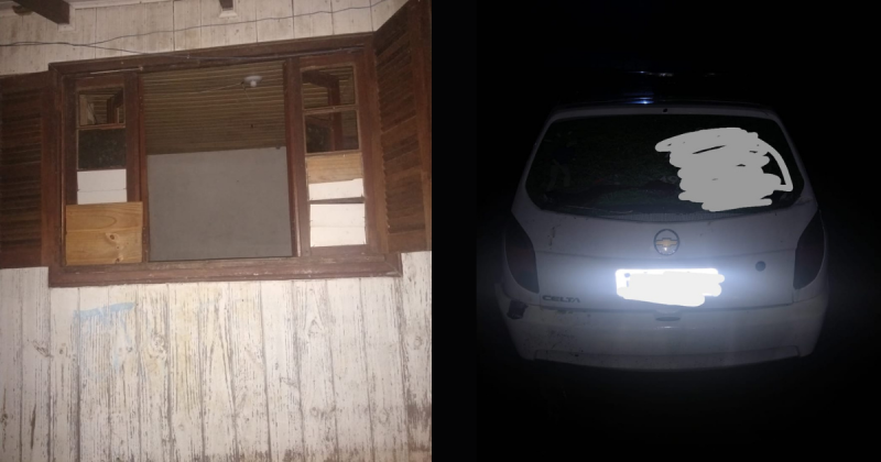 The car was discovered by the police near the establishment – ​​Photo: PMRv Palmeira/Disclosure/ND
