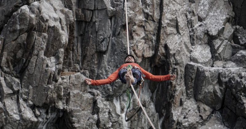 Ga&uacute;cho venceu o desafio em pouco mais de 45 segundos – Foto: Secom Balne&aacute;rio Pi&ccedil;arras/Divulga&ccedil;&atilde;o
