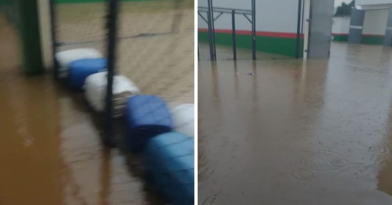 Pres&iacute;dio de Itaja&iacute; &eacute; afetado pelas chuvas e apenados s&atilde;o realocados – Foto: Reprodu&ccedil;&atilde;o/Internet