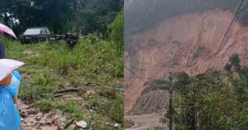 V&iacute;deo registrado por servidora p&uacute;blica mostra deslizamentos em Angelina – Foto: Arquivo Pessoal/ND