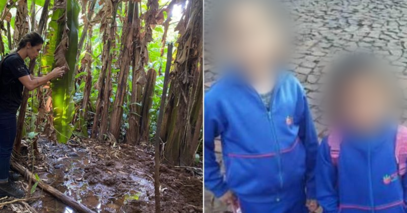 As crian&ccedil;as foram achadas mortas perto de casa – Foto: Divulga&ccedil;&atilde;o/ND