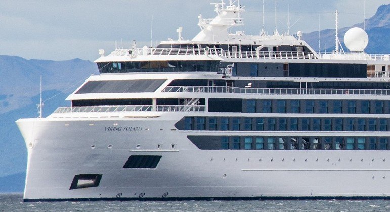 Navio Viking Polaris navegava em dire&ccedil;&atilde;o &agrave; Ushuaia, na Argentina – Foto: AFP/Reprodu&ccedil;&atilde;o/ND