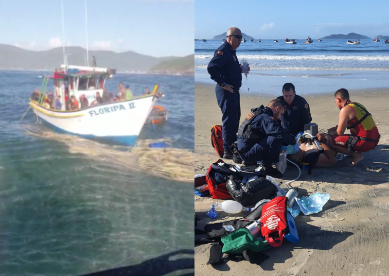 Embarca&ccedil;&atilde;o naufragou na manh&atilde; desta quinta-feira (22) – Foto: Bombeiros/Divulga&ccedil;&atilde;o/ND