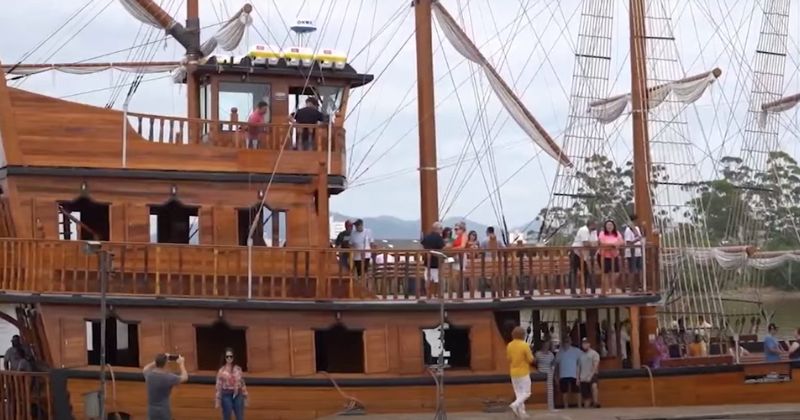 Viagem inaugural do Gale&atilde;o Santa Trindade aconteceu na &uacute;ltima sexta-feira (9) – Foto: Erick Borges/NDTV