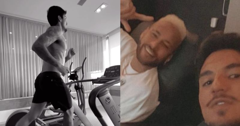 &Iacute;dolos do surf e do futebol foram vistos juntos em Itapema – Foto: Reprodu&ccedil;&atilde;o/Internet/ND